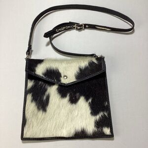 Stylish Black and White Cowhide Women's Shoulder/Crossbody Bag